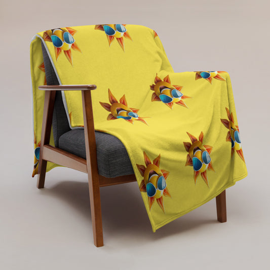 Psyched Up Sunshine Throw Blanket